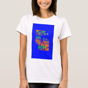 Camiseta Esperança Psicodélica dos Estados Unidos: Arte da