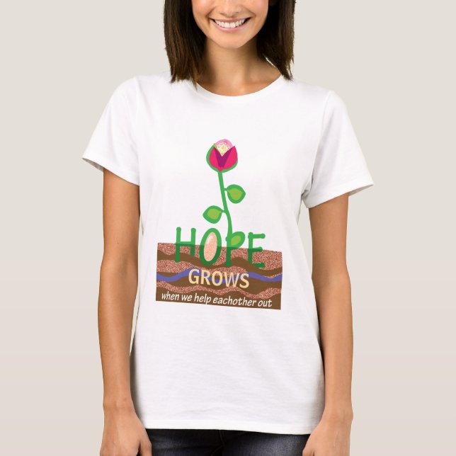 Camiseta Esperança - quando nos ajudarmos uns aos outros (Frente)