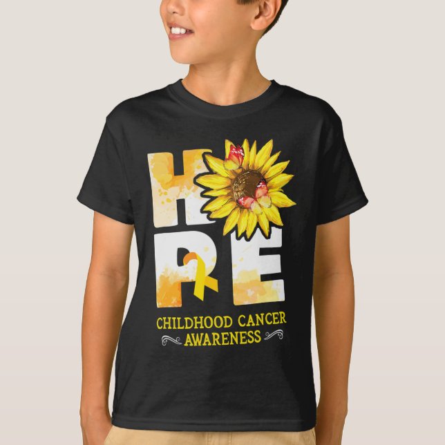 Camiseta Esperança que as flores de conscientização do Canc (Frente)