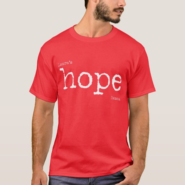 Camiseta Esperança - salvamento da esperança de Laura (Frente)