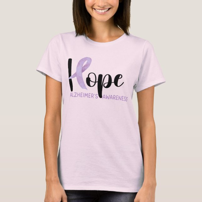 Camiseta "Esperança" Script de Friso Roxo de Consciência do (Frente)