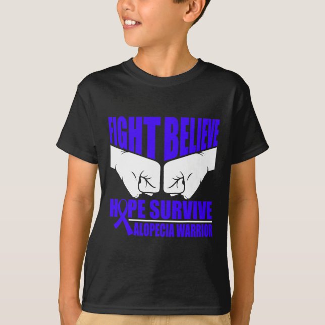 Camiseta Esperança Sobrevive à Alopecia Warrior (Frente)