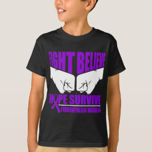 Camiseta Esperança Sobrevive à Fibromialgia Guerreira