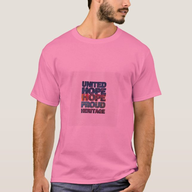 Camiseta Esperança Unida Esperança Orgulhosa Herança (Frente)