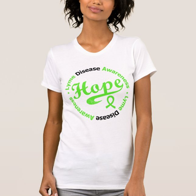 Camiseta Esperança v2 circular da consciência da doença de (Frente)