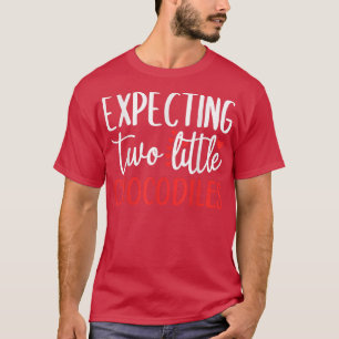 Camiseta Esperando Dois Pequenos Crocodilos Engraçada Gravi
