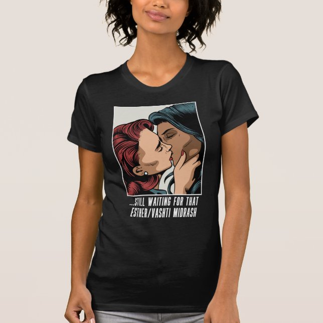 Camiseta Esperando Esther/Vashti Midrash Jewish LGBTQ+ (Frente)