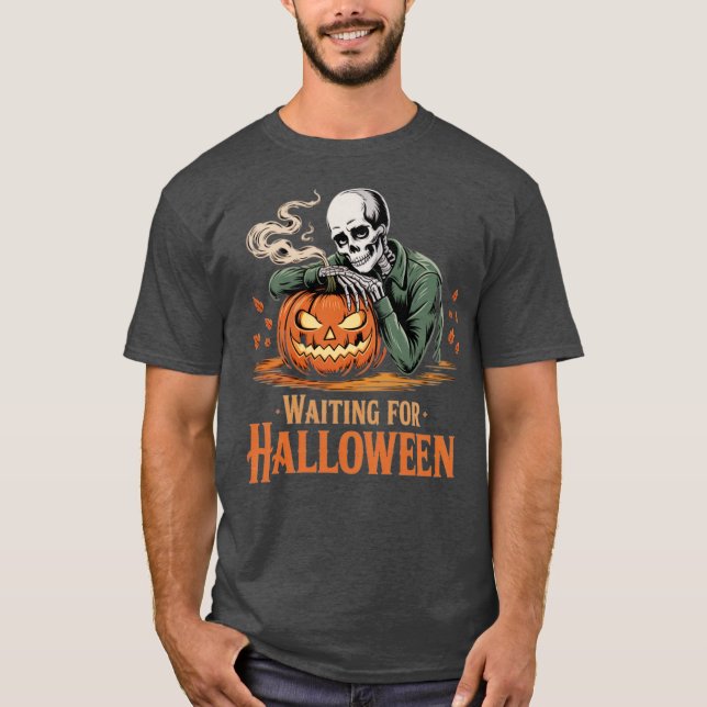 Camiseta Esperando o Halloween (Frente)