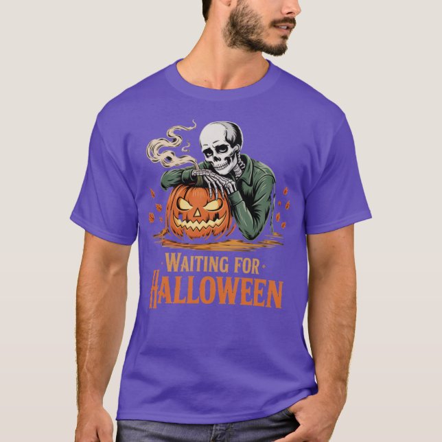 Camiseta Esperando o Halloween (Frente)