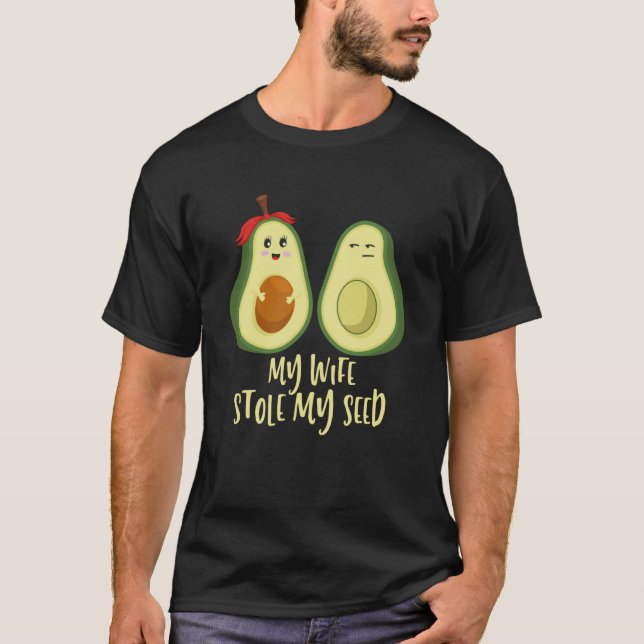 Camiseta Esperando o Pai Grávida Keto Avocado (Frente)