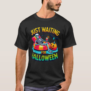 Camiseta Esperando pelo esqueleto de Halloween Spooky Verão