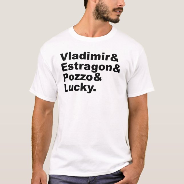 Camiseta Esperando por Godot - Vladimir Estragon Pozzo Luck (Frente)