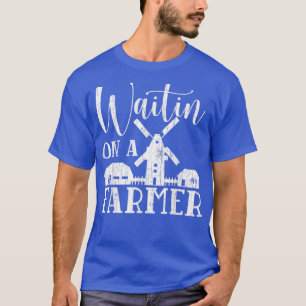 Camiseta Esperando Por Um Farmante Engraçado Animais De Tra