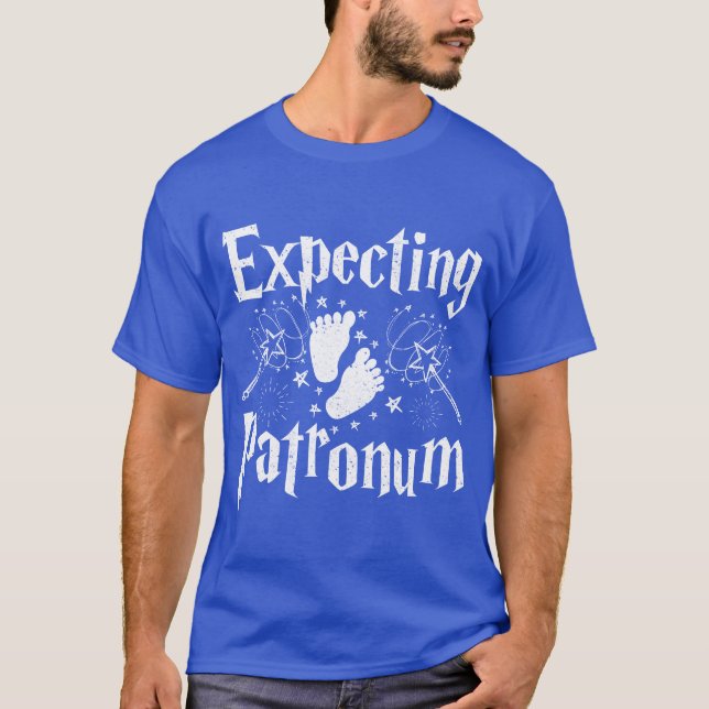 Camiseta Esperando que Patronum esteja esperando a mãe (Frente)