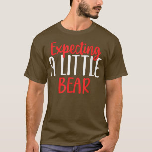 Camiseta Esperando Um Pequeno Urso Engraçado Gravidez Nova