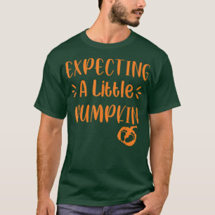 Camiseta Esperando Uma Pequena Gravidez De Abóbora Cair No