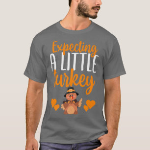 Camiseta Esperando Uma Pequena Gravidez De Ação De Graças N
