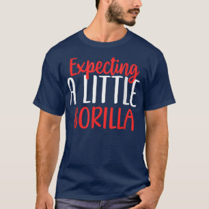 Camiseta Esperando Uma Pequena Gravidez Engraçada De Gorila