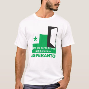 Camiseta Esperanto de "fermas do pordo do unu Kiam,