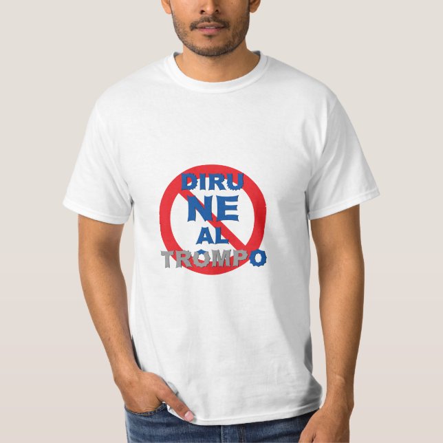 Camiseta Esperanto / Diru NE Al Trompo, (Frente)