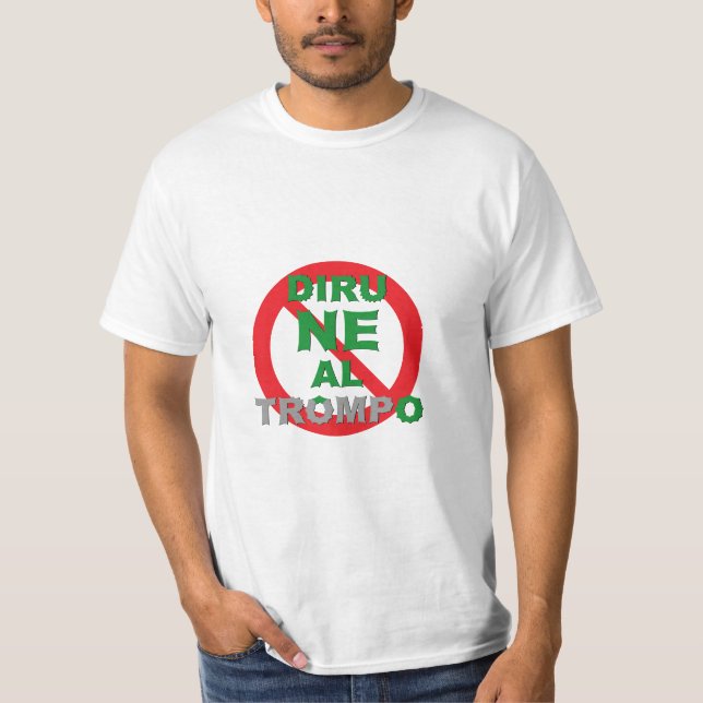 Camiseta Esperanto / Diru NE Al Trompo, T-Shirt (Frente)
