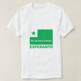 Camiseta Esperanto / "Pro pendor eraro vi lernas"