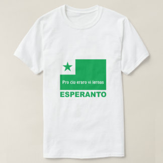 Camiseta Esperanto / "Pro pendor eraro vi lernas"