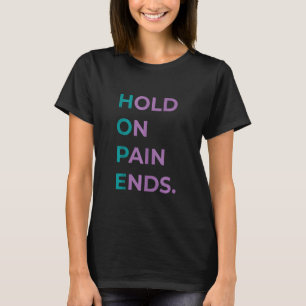 Camiseta Esperar Dor Termina Esperança Sobrevivência da Con