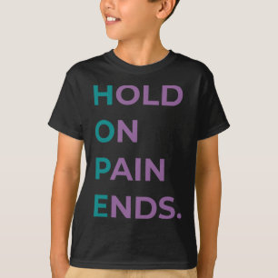 Camiseta Esperar Dor Termina Esperança Sobrevivência da Con