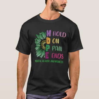 Camiseta Esperar pela dor acaba com a esperança saúde menta