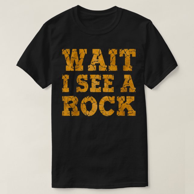 Camiseta Espere, eu vejo um colecionador Rock (Frente do Design)