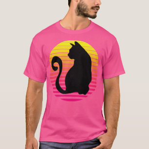 Camiseta espere, eu vejo um gato vintage, mãe gatinha engra