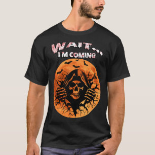 Camiseta ESPERE... EU VOU   Grim Reaper Halloween Sanguod