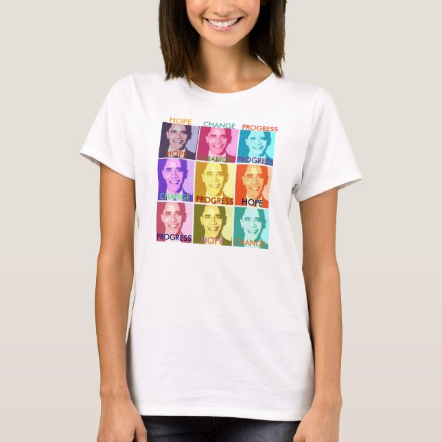 Camiseta ESPERE & MUDE o TSHIRT de OBAMA - - Cus… - (Frente)