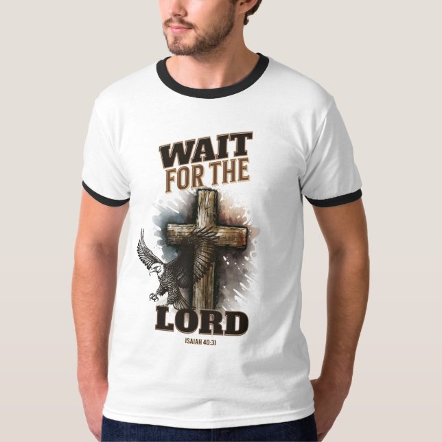 Camiseta Espere Pelo LORD Isaiah 40:31 (Frente)