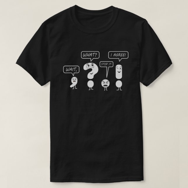 Camiseta Espere Que Legal Pontuação Engraçada O Professor (Frente do Design)