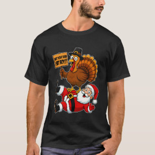 Camiseta Espere Sua Vez Gordão Papai Noel Peru Dia de Ação