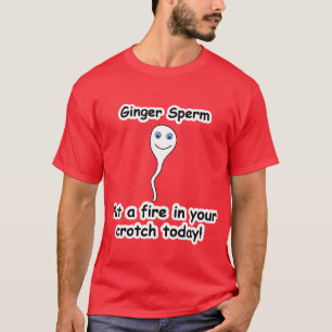 Camiseta Esperma do gengibre