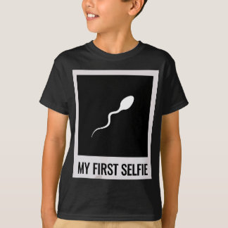 Camiseta Esperma, Minha Primeira Selfie, foto, foto, Engraç