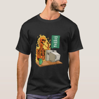 Camiseta Espero que este e-mail o encontre bem Crânio de Fu