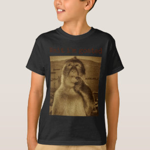 Camiseta Espero que eu seja engraçado Macaco Pensativo Meme