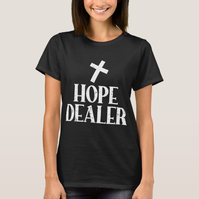 Camiseta Espero que o vendedor cruze Deus Jesus Fé Cristo R (Frente)