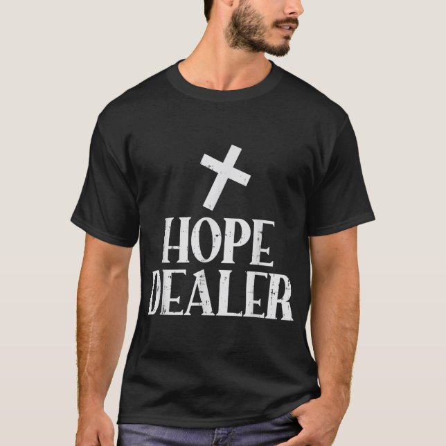 Camiseta Espero que o vendedor cruze Deus Jesus Fé Cristo R (Frente)