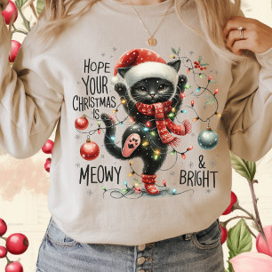 Camiseta Espero Que Seu Natal Seja Um Gato Feliz E Engraçad