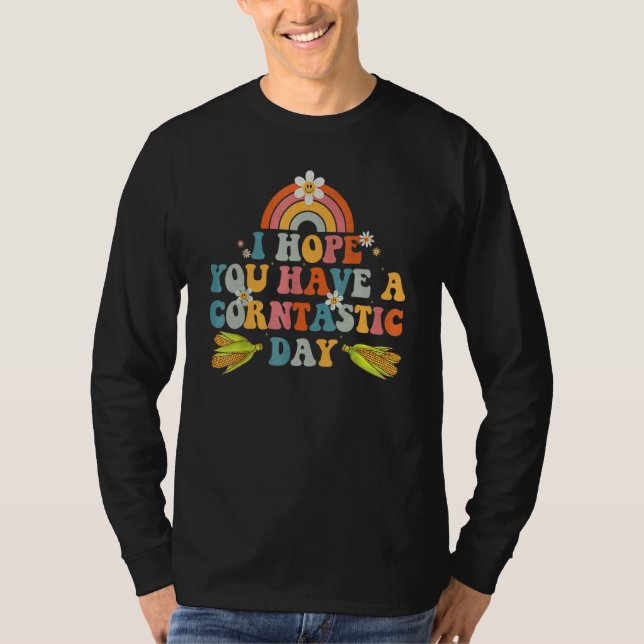 Camiseta Espero que tenha um dia Corntastic, é Comida de mi (Frente)
