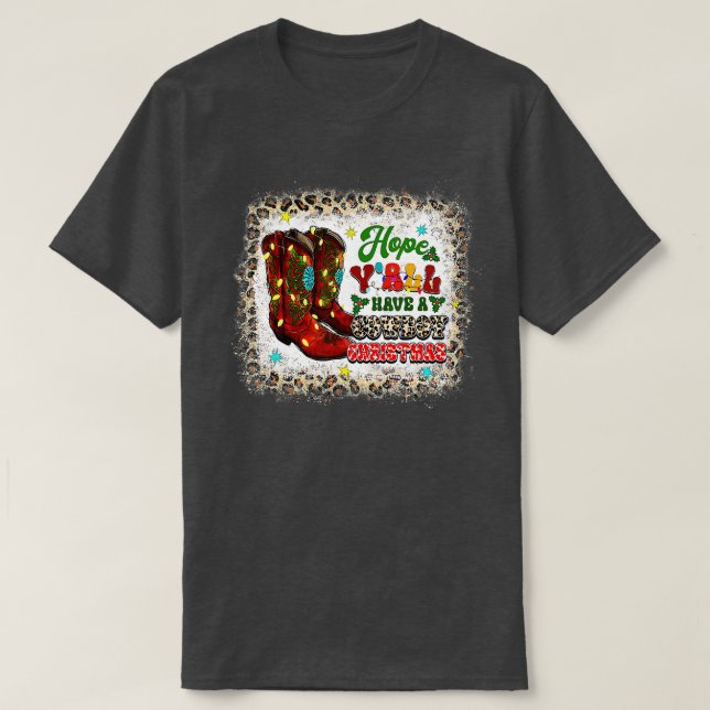 Camiseta Espero que todos tenham uma Feliz de Natal de Cowb (Frente do Design)