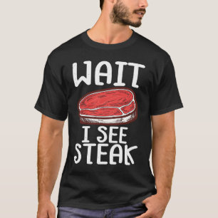 Camiseta Espero Vejo Bife Carne Bovina Crua Alimento Carne