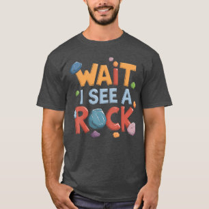Camiseta Espero Vejo Uma Rocha Geologia Retro Caça a Rochas