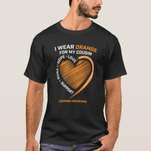 Camiseta Espero Vestir Laranja Para O Meu Primo Leucemia Aw