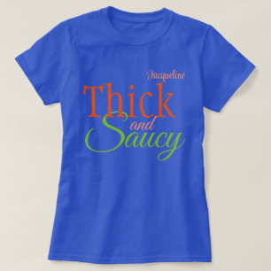 Camiseta Espessa e Saucy com seu nome